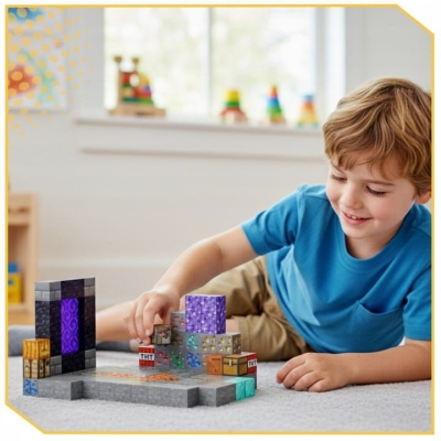 KLOCKI MAGNETYCZNE 100 elementów sześciany prezent dla dzieci