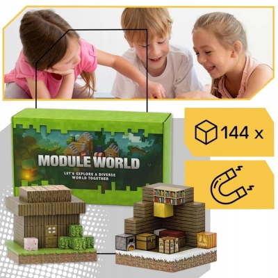 KLOCKI MAGNETYCZNE konstrukcyjne zestaw dla dzieci 144 elementy kreatywne