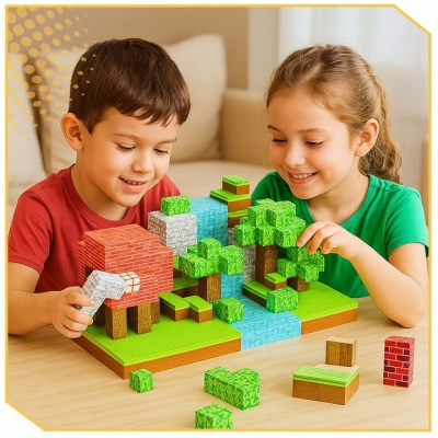 KLOCKI MAGNETYCZNE konstrukcyjne zestaw dla dzieci 144 elementy kreatywne