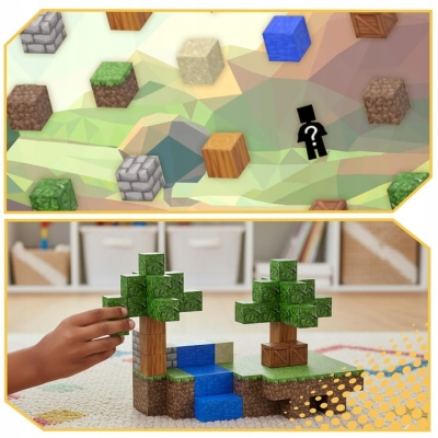 KLOCKI MAGNETYCZNE 100 elementów sześciany prezent dla dzieci