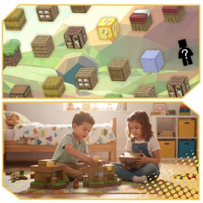 KLOCKI MAGNETYCZNE 100 elementów sześciany zestaw dla dzieci