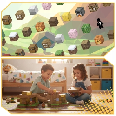 KLOCKI MAGNETYCZNE sześciany zestaw dla dzieci 200 elementów