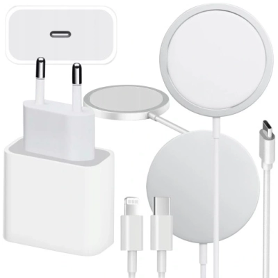 Ładowarka Indukcyjna + Szybkie Ładowanie DO IPHONE 15/20W USB-C - LIGHTING