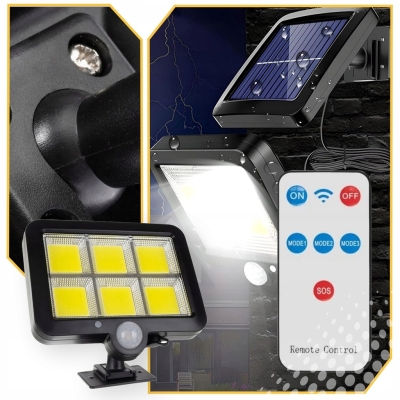 lampa solarna z czujnikiem zmierzchu i ruchu z pilotem