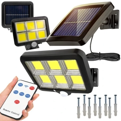 lampa solarna z czujnikiem zmierzchu i ruchu z pilotem