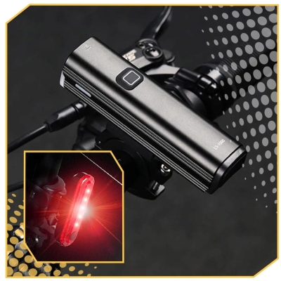 Lampka Rowerowa LED tylna USB Przednia Mocna Tył ZESTAW NA ROWER