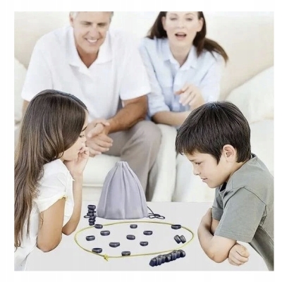 Gra Edukacyjna Magnetyczna 30 kamieni MAGNETIC szachy