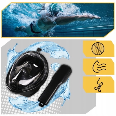 MASKA PEŁNOTWARZOWA DO NURKOWANIA SNORKELINGU PŁYWANIA NA CAŁĄ TWARZ L/XL