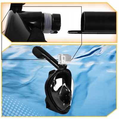 MASKA PEŁNOTWARZOWA DO NURKOWANIA SNORKELINGU PŁYWANIA NA CAŁĄ TWARZ L/XL