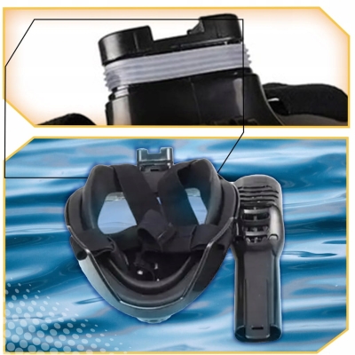 MASKA PEŁNOTWARZOWA DO NURKOWANIA SNORKELINGU PŁYWANIA NA CAŁĄ TWARZ L/XL