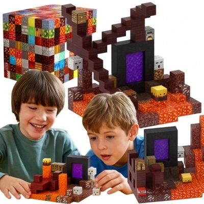 Magnetyczne Klocki Konstrukcyjne Świat Kostki Zestaw 132EL