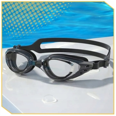 Okulary do pływania pływackie na basen gogle anti-fog okularki + etui