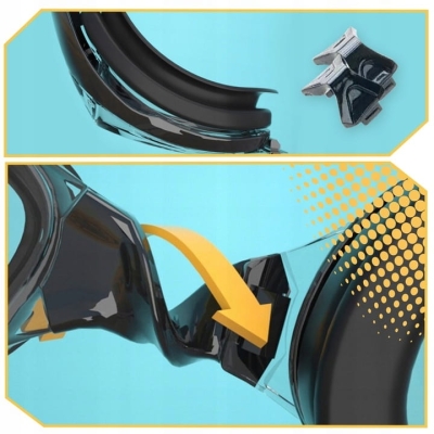 Okulary do pływania pływackie na basen gogle anti-fog okularki + etui