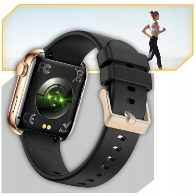 SMARTWATCH DAMSKI ZEGAREK ROZMOWY MENU PL ZDROWIE HD AMOLED 1,85