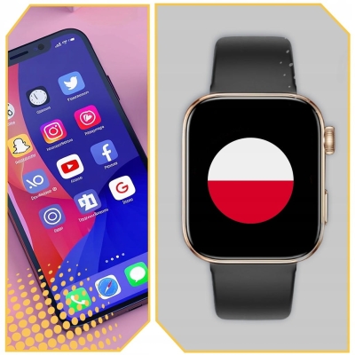 SMARTWATCH DAMSKI ZEGAREK ROZMOWY MENU PL ZDROWIE HD AMOLED 1,85