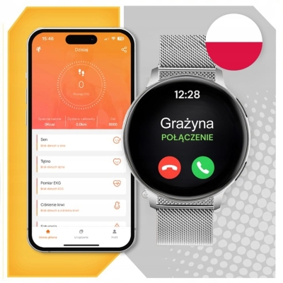 ELEGANCKI SMARTWATCH Z ROZMOWAMI  DAMSKI  POLSKIE MENU ZESTAW PASKÓW