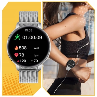 ELEGANCKI SMARTWATCH Z ROZMOWAMI  DAMSKI  POLSKIE MENU ZESTAW PASKÓW