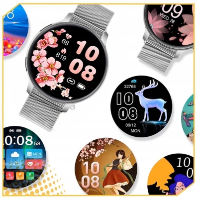 ELEGANCKI SMARTWATCH Z ROZMOWAMI  DAMSKI  POLSKIE MENU ZESTAW PASKÓW