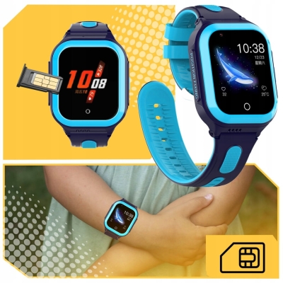 Smartwatch dla dzieci z lokalizacją GPS, funkcją rozmów, wideorozmów i pamięcią 8 GB