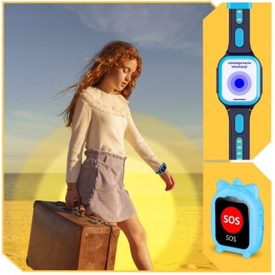 Smartwatch dla dzieci z lokalizacją GPS, funkcją rozmów, wideorozmów i pamięcią 8 GB
