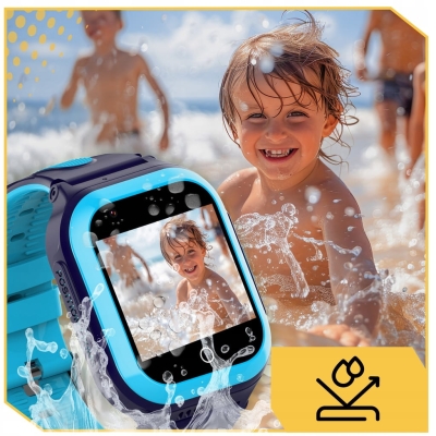 Smartwatch dla dzieci z lokalizacją GPS, funkcją rozmów, wideorozmów i pamięcią 8 GB