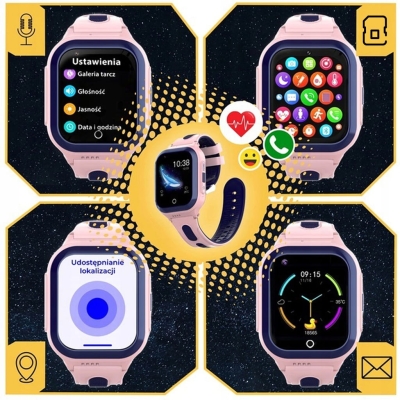 Smartwatch dla dzieci z lokalizacją GPS, funkcją rozmów, wideorozmów i pamięcią 8 GB