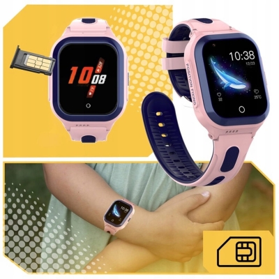 Smartwatch dla dzieci z lokalizacją GPS, funkcją rozmów, wideorozmów i pamięcią 8 GB