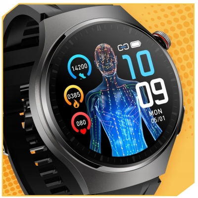 SMARTWATCH ZEGAREK MĘSKI Z EKG – MENU PL – ROZMOWY – POMIAR CUKRU, CIŚNIENIA, TĘTNA