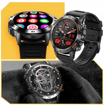 ZEGAREK SMARTWATCH SPORTOWY ROZMOWY MĘSKI DAMSKI POLSKIE MENU CZARNY SPORT