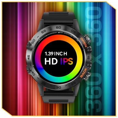 ZEGAREK SMARTWATCH SPORTOWY ROZMOWY MĘSKI DAMSKI POLSKIE MENU CZARNY SPORT