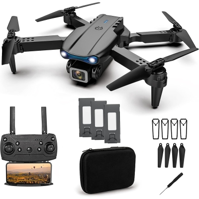 DRON E99 PRO MAX MEGA ZESTAW POKROWIEC 2 KAMERY TRZYMANIE LOTU AUTO START UNIKANIE PRZESZKÓD WIFI ZABAWKA