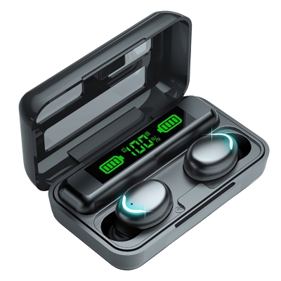 Słuchawki Bezprzewodowe Bluetooth SPORTOWE Douszne TWS F9 + ETUI Powerbank