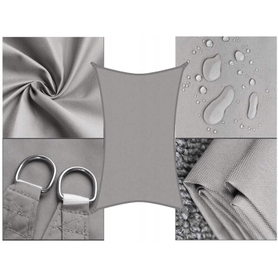 Żagiel przeciwsłoneczny prostkątny ogrodowy wodoodporny 4x3m markiza osłona