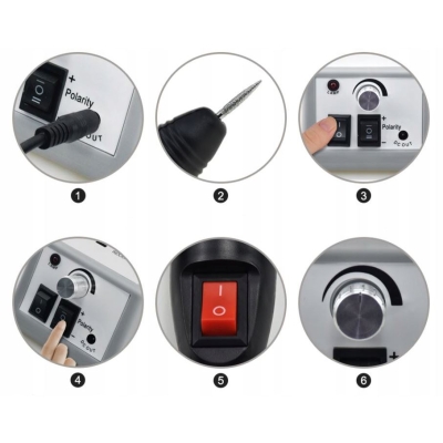 Frezarka do paznokci MANICURE MERCEDES 2000 biała + zestaw frezów