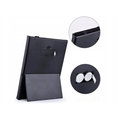 Lusterko składane z podstawką kosmetyczne do makijażu podświetlane led