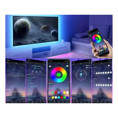 Taśma led rgb wodoodporna 3m bluetooth pasek sterowanie aplikacją pilot