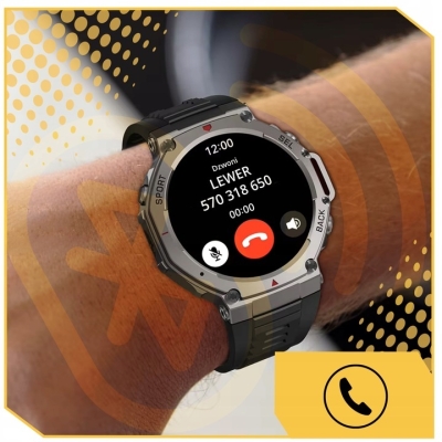 SMARTWATCH ZEGAREK MĘSKI WODOSZCZELNY GPS MENU POLSKIE ROZMOWY SPORT AMOLED