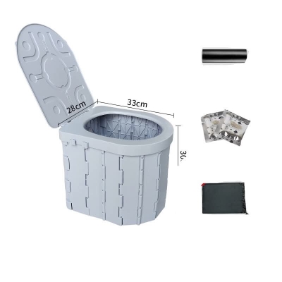 Toaleta Turystyczna Składana Zestaw z Workami Pokrowiec + środek utwardzający