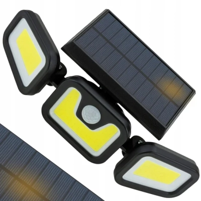 Lampa Solarna Led 4W1 Zewnętrzna Uliczna Czujnik Ruchu Zmierzchu
