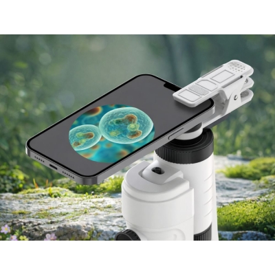 Mikroskop kompaktowy lupa klips do telefonu komórkowego 200x zoom led uv