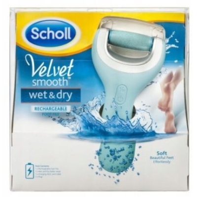 SCHOLL VELVET WET DRY ELEKTRYCZNY PILNIK DO STÓP + ŁADOWARKA (bez opakowania)