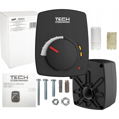 SIŁOWNIK NAPĘD ZAWORU MIESZAJĄCEGO MIESZACZA 3-PUNKTOWY STZ-120T DIODY LED