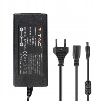 Zasilacz LED V-TAC Desktop 60W 24V 2,5A IP44 z kablem